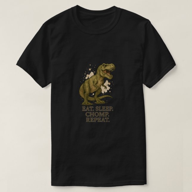 Cute T-Rex Dinosaur Playful Prehistoric Design T-Shirt (Design Front)