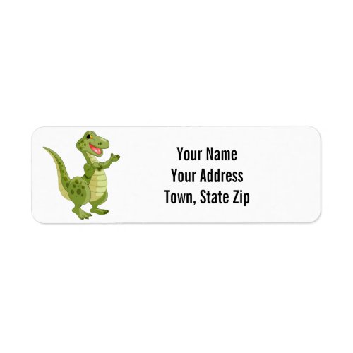 Cute T_Rex Dinosaur Return Address Label