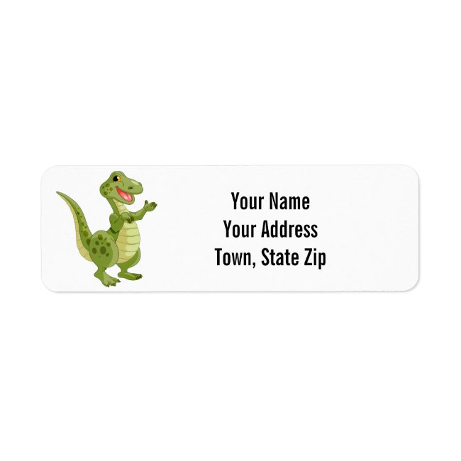 Cute T-Rex Dinosaur Return Address Label