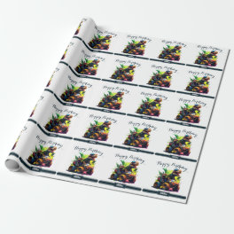 Cute T-Rex Riding Monster Truck Dinosaur Birthday Wrapping Paper