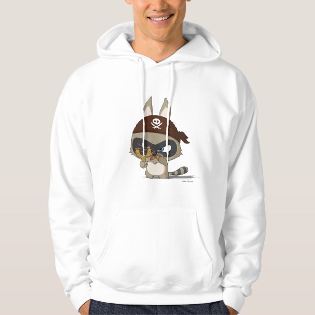 Cute T-shirt Pirate Raccoon Cartoon Character Tee (Front)