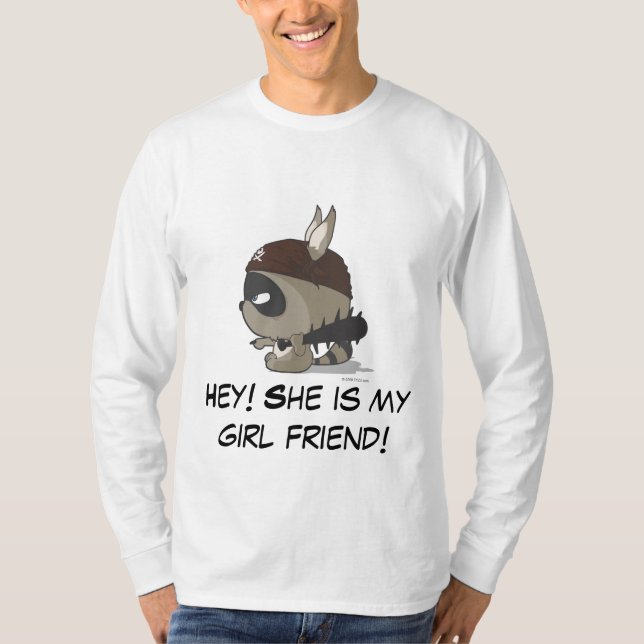 Cute T-shirt Pirate Raccoon Cartoon Character Tee (Front)