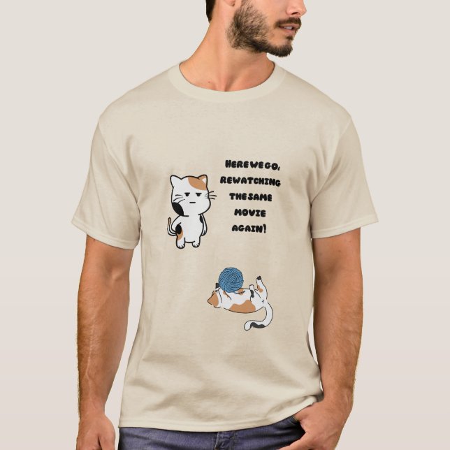 Cute t-shirt with cat jokes (Front)