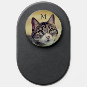 Cute Tabby Cat and Monogram PopSocket