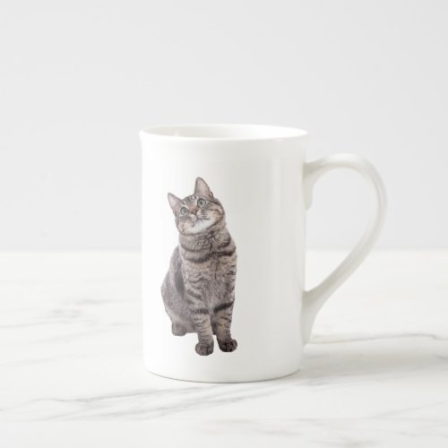 Cute Tabby Cat Bone China Mug