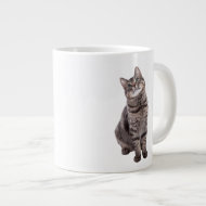 Cute Tabby Cat Giant Coffee Mug