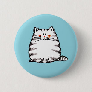 Cute Tabby Cat – Kawaii kitty for cat lovers Button