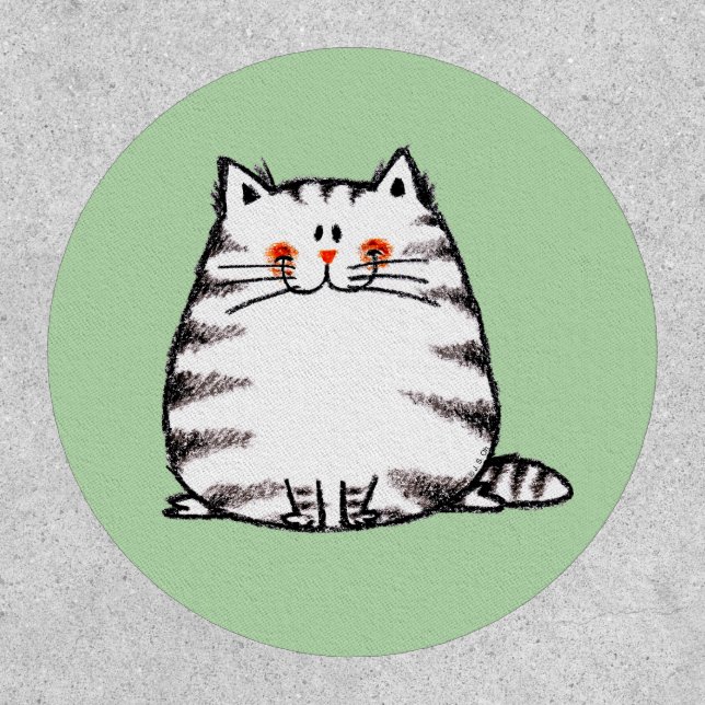 Cute Tabby Cat – Kawaii kitty for cat lovers Patch (Front)