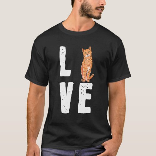 Cute Tabby Cat  Love My Orange Tabby Cat T_Shirt