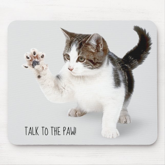cute tabby cat mouse pad (Front)