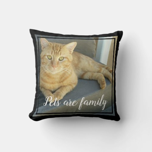 Cute Tabby Cat Photo Custom Throw Pillow