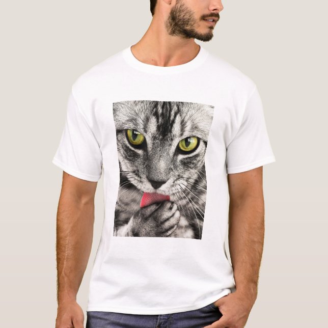 Cute Tabby Cat T-Shirt (Front)