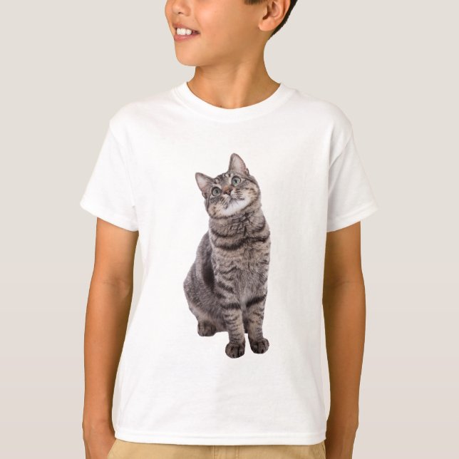 Cute Tabby Cat T-Shirt (Front)