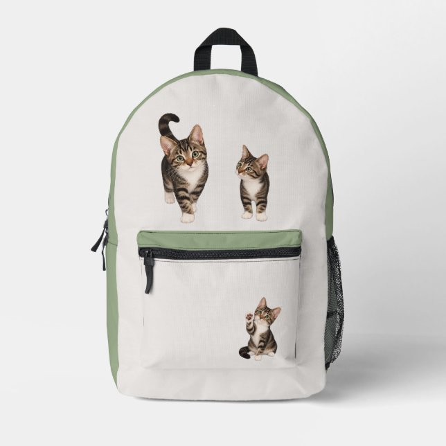 Cute Tabby Kittens Backpack –  Cat Lover  (Front)