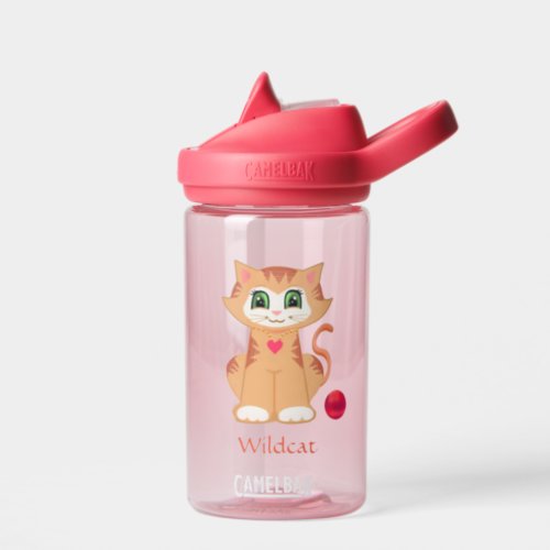 Cute Tabby Ktty Cat Water Bottle