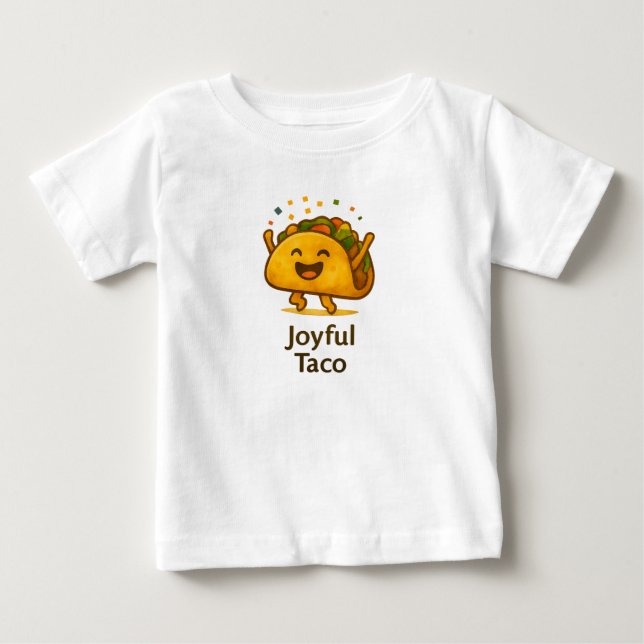 Cute Taco Baby T-Shirt Funny First Birthday Fiesta (Front)