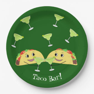 Cute Taco Bar Paper Plates