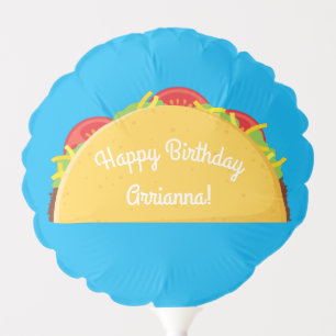 Cute Taco Kids 1st Birthday Party Mexican Food Balloon