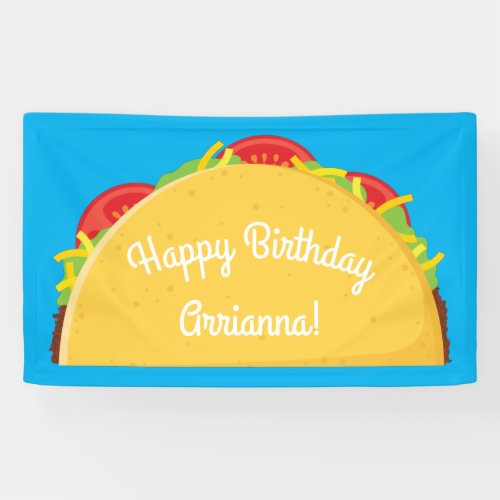 Cute Taco Kids 1st Birthday Party Mexican Food Banner