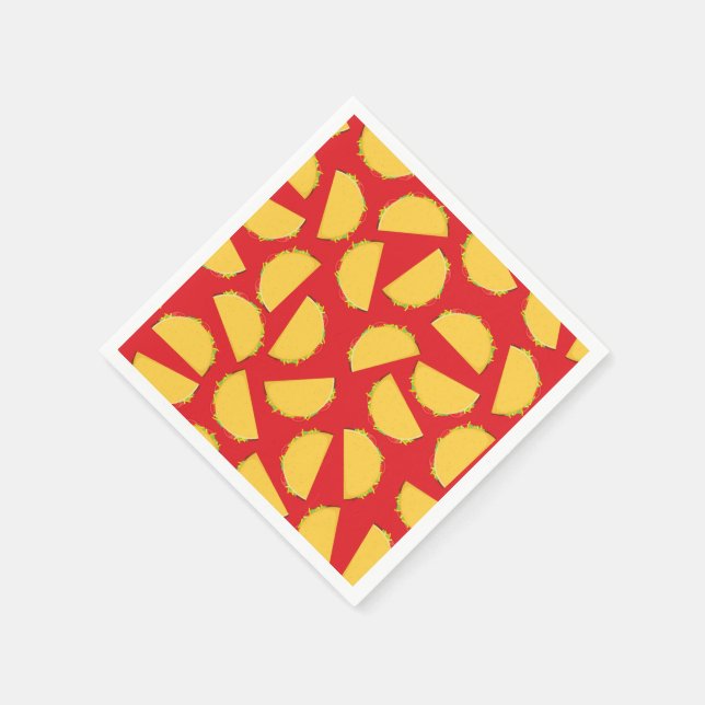 Cute Taco Kids 1st Birthday Party Mexican Food Napkins (Corner)