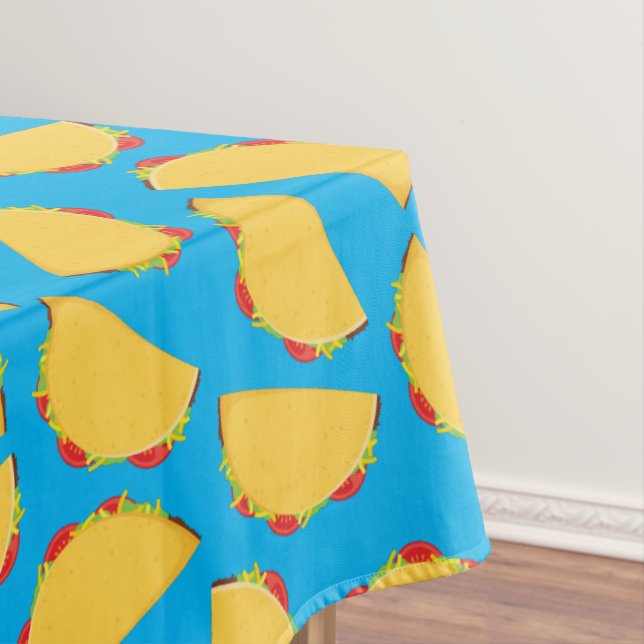 Cute Taco Kids 1st Birthday Party Mexican Food Tablecloth (In Situ)