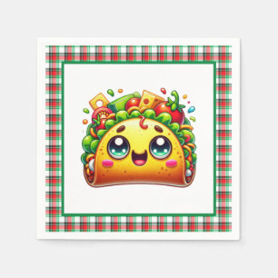 Cute taco lovers party napkins
