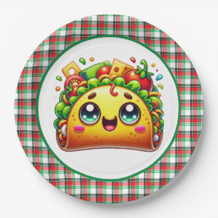 Cute taco lovers party paper plates