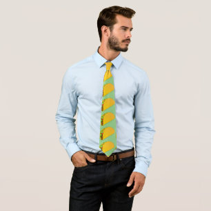 Cute Taco Pattern Neck Tie