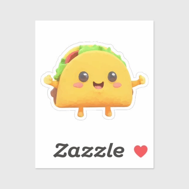 Cute Taco Sticker (Sheet)