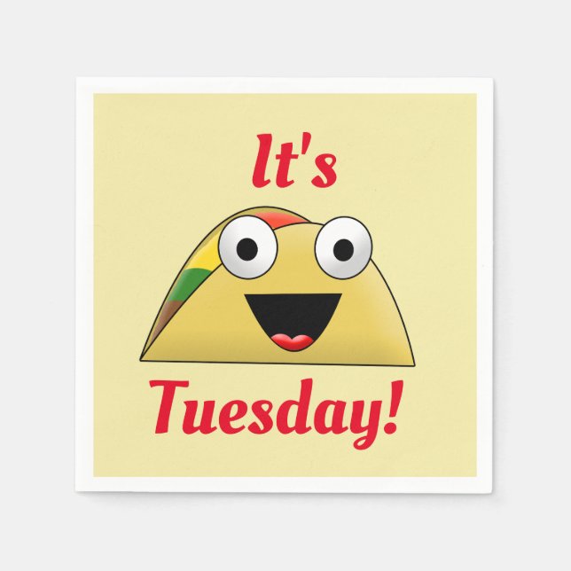 Cute Taco Tuesday Napkins (Front)
