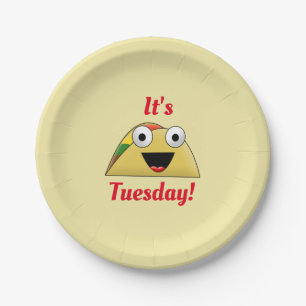 Cute Taco Tuesday Paper Plates