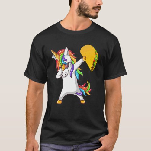 Cute Taco Unicorn Dabbing  Ideas Cinco De Mayo 202 T_Shirt