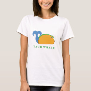 Cute Taco Whale Cartoon Character T-Shirt