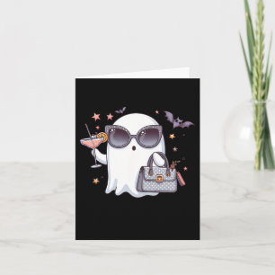 Cute Tail Ghost Boujee Boojee Halloween Drinking C Card