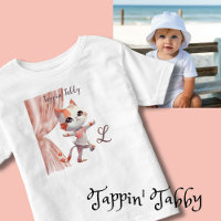 Cute Tap Dancing Tabby Cat Custom Monogram