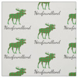 Cute Tartan moose Newfoundland fabric