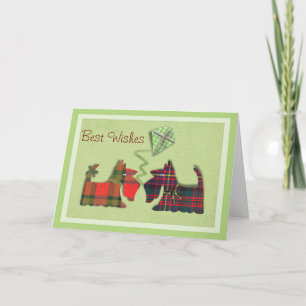 Cute Tartan Scottie Dogs Birthday/Note cards