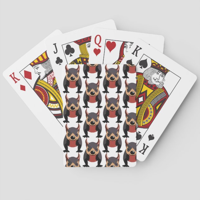 Cute Tasmanian Devil Design Poker Cards (Back)