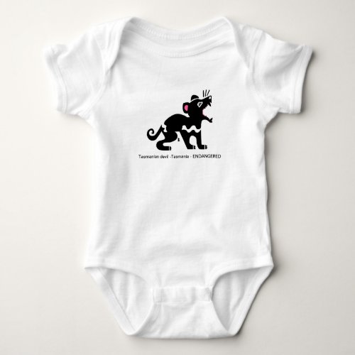  Cute Tasmanian devil _ Endangered animal _  Baby Bodysuit