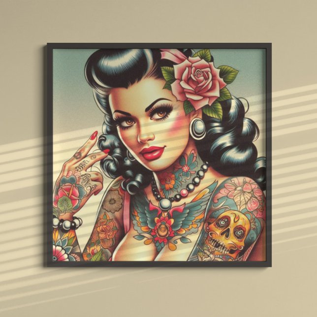 Cute Tattooed Girl Poster (Creator Uploaded)