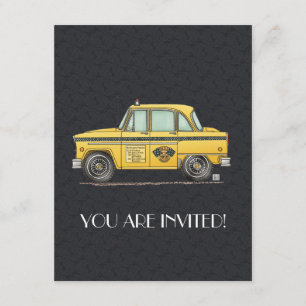 Cute Taxi Cab Invitation