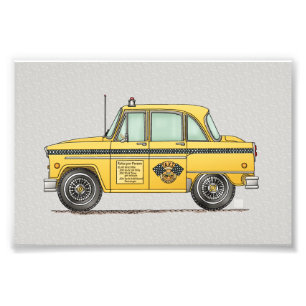Cute Taxi Cab Photo Print