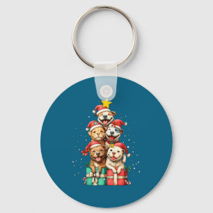 Cute Tbull Le Ttie Christmas Tree Xmas Hat  Keychain