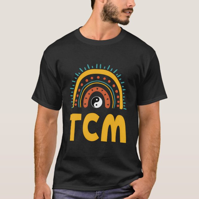 Cute Tcm Boho Rainbow With Yin Yang Outfit Love Ac T-Shirt (Front)