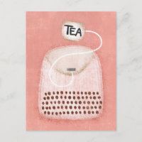 Cute Tea Bag Postcard