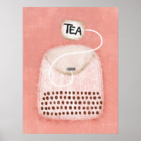 Cute Tea Bag Poster Wall Art