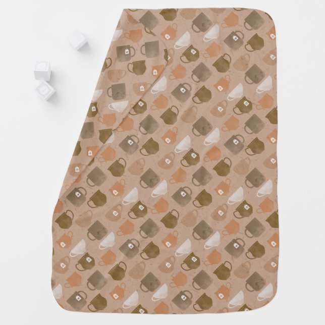 Cute Tea Cup Baby Blanket (In Situ)