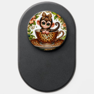 Cute tea cup monkey PopSocket