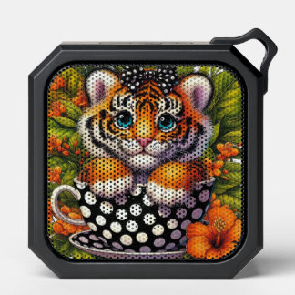 Cute tea cup tiger bluetooth speaker