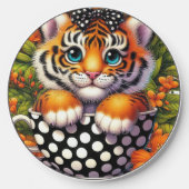 Cute tea cup tiger wireless charger (Front)
